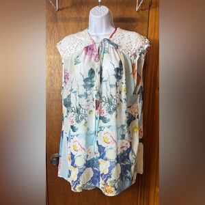 Daniel Rainn Floral Sleeveless Top - Multicolor - 1X